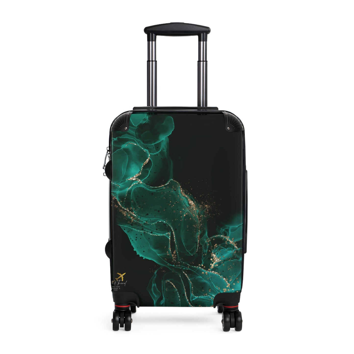 Elegant Lucid Green N Gold - Stylish Travel Suitcase