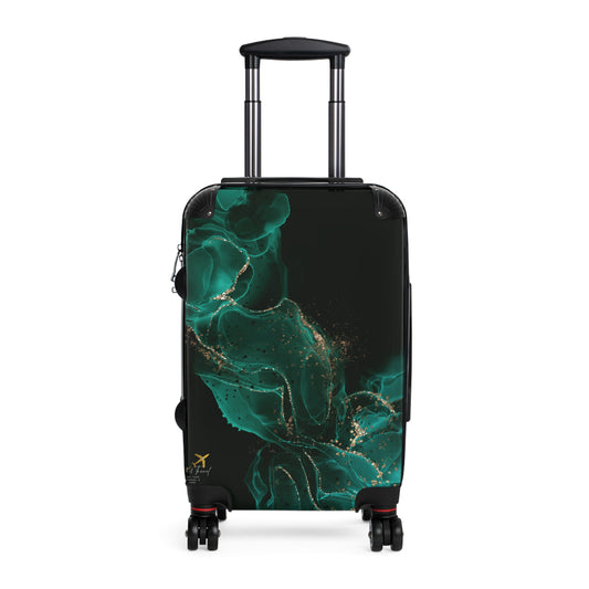 Elegant Lucid Green N Gold - Stylish Travel Suitcase