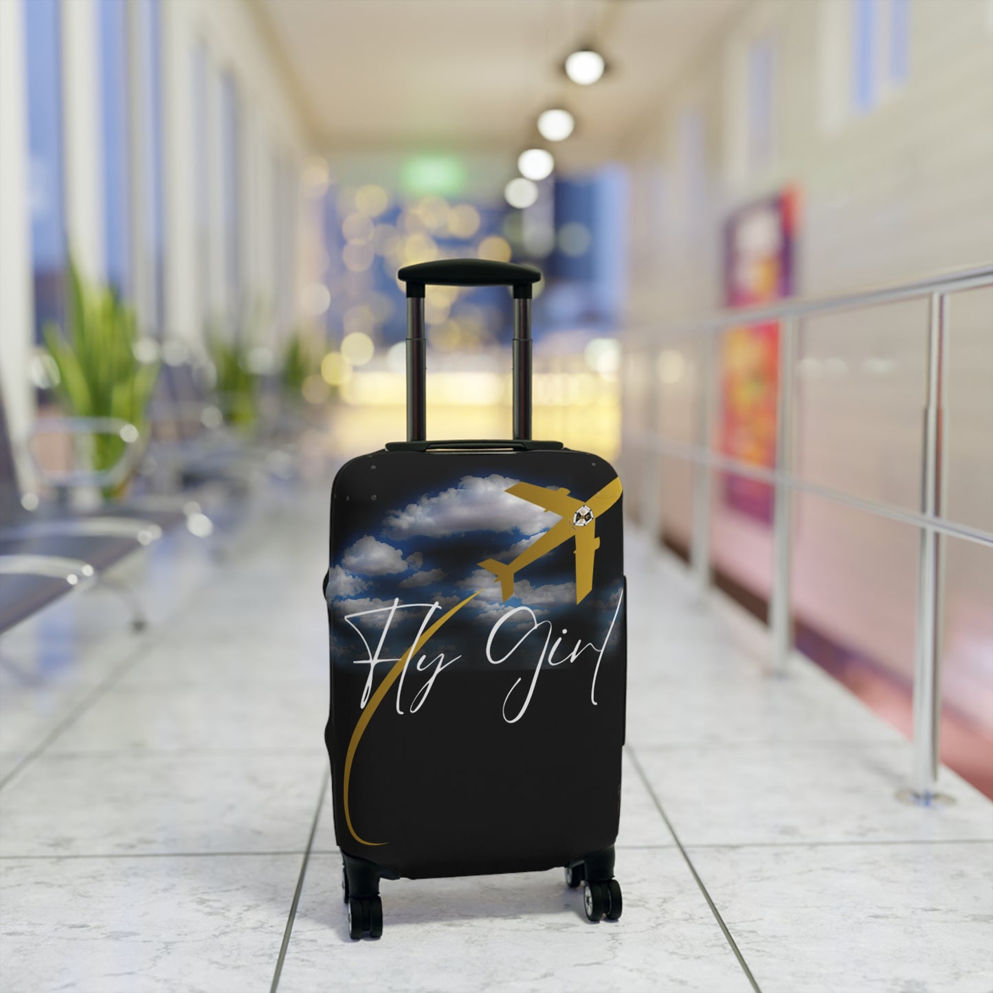 Fly Girl Luggage Cover - Stylish Travel Accessory