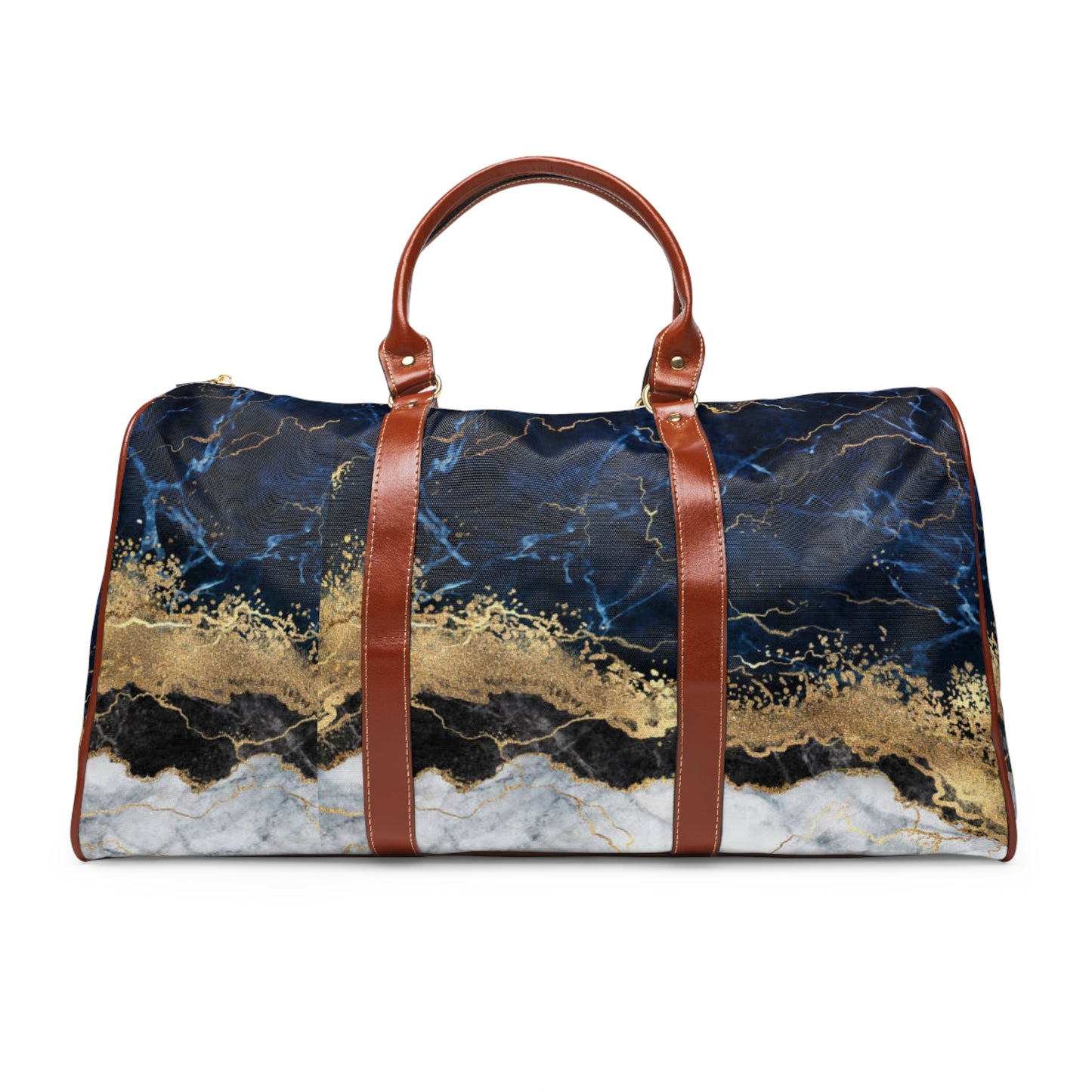 8xquiZit Tri-color Blue, Gold, & White Travel Bag