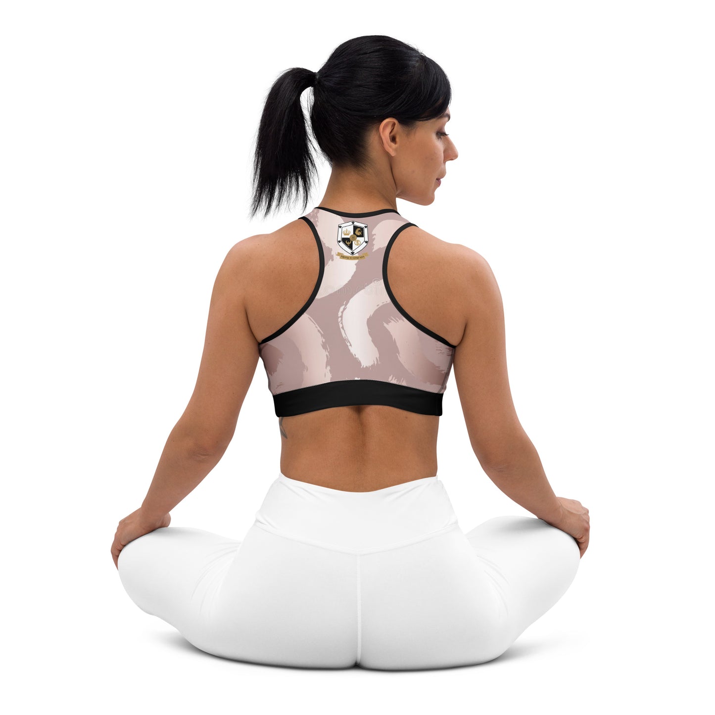 8xquiZit Collection T8T Pynk Slaymingo Marble Padded Sports Bra