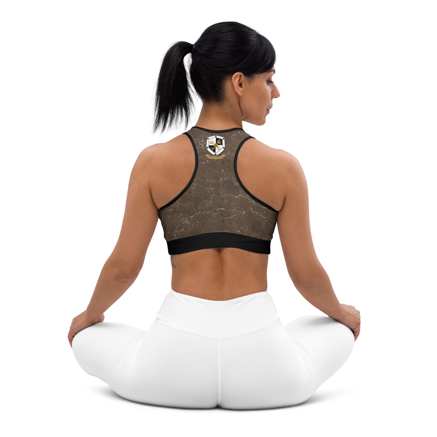 8xquiZit Collection T8T Coco-cured Marble Padded Sports Bra