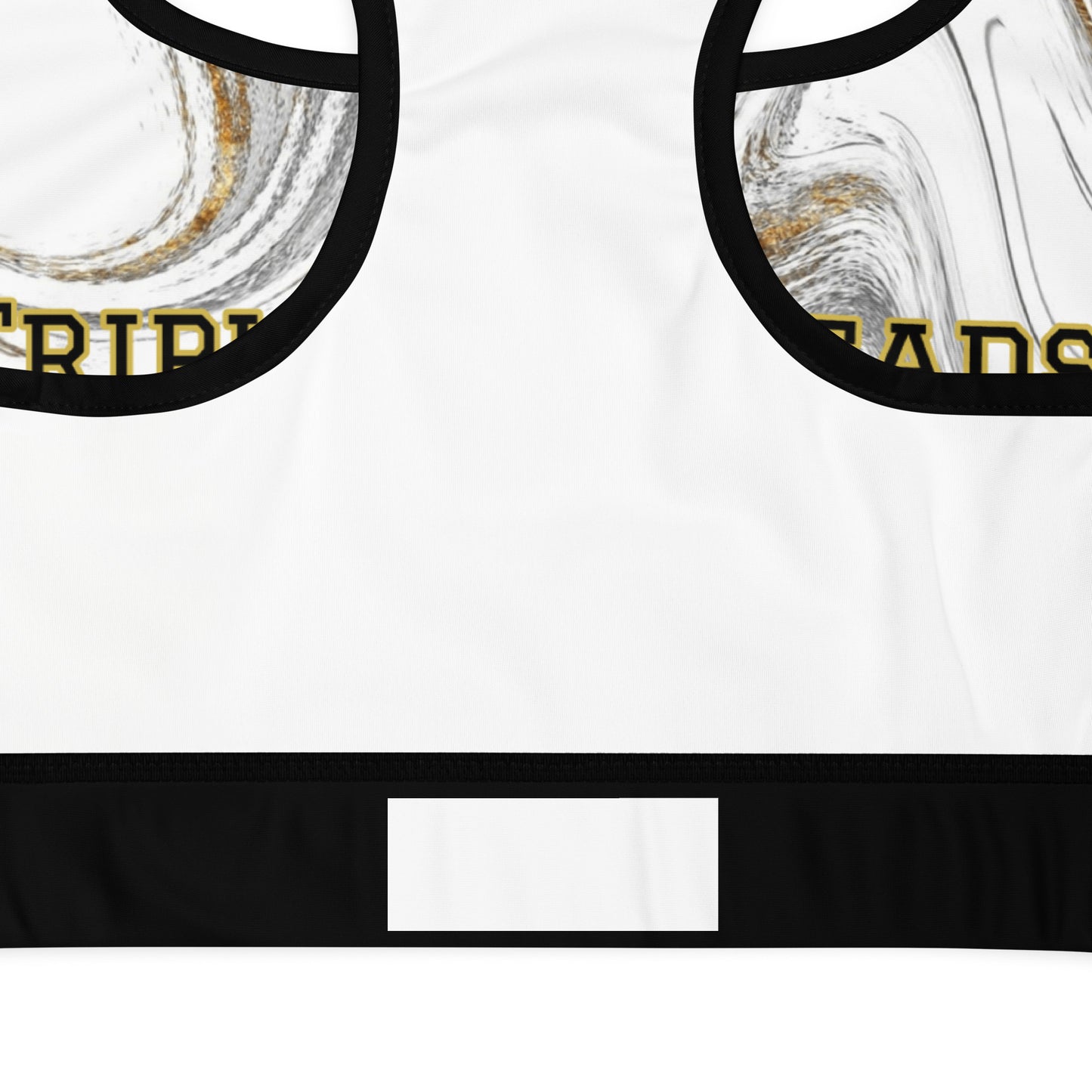 8xquiZit Collection T8T White Marble Padded Sports Bra