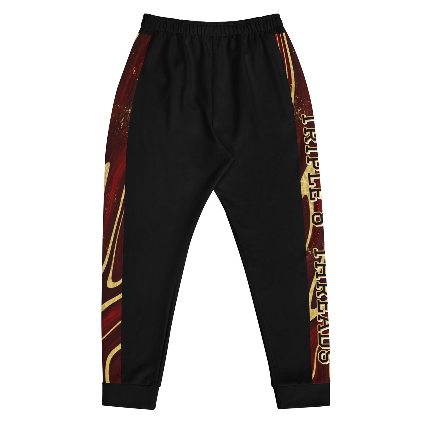 8xquiZit Collection T8T Ruby Red N Gold Men's Joggers - Black