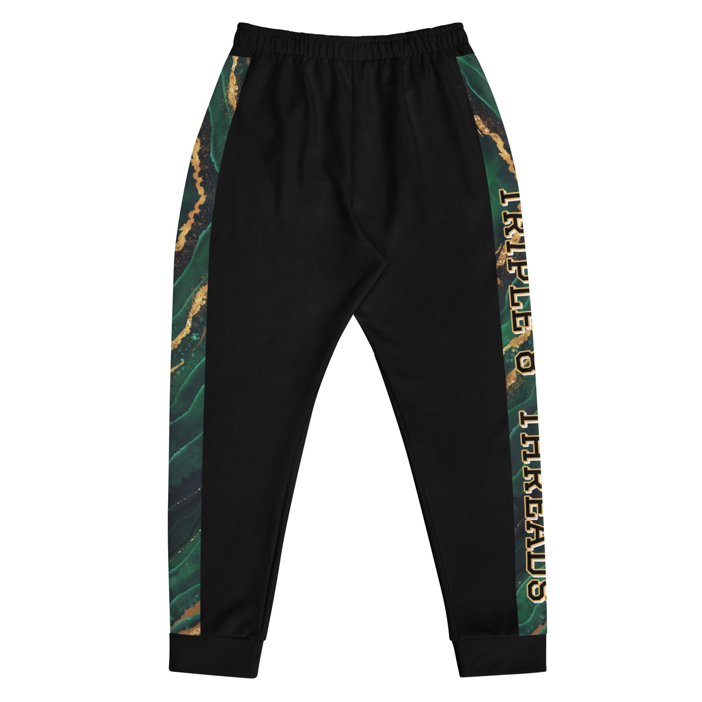 8xquiZit Collection T8T Emerald Green N Gold Men's Joggers - Black