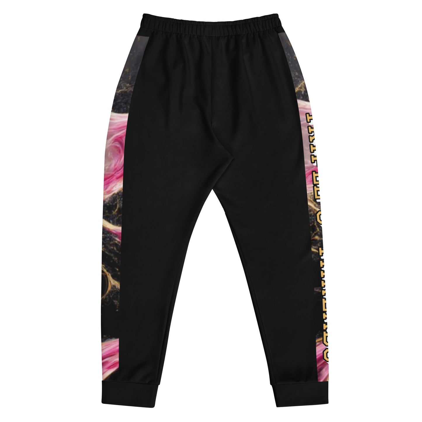 8xquiZit Collection T8T Pynk, Black, N Gold Marble Men's Joggers - Black