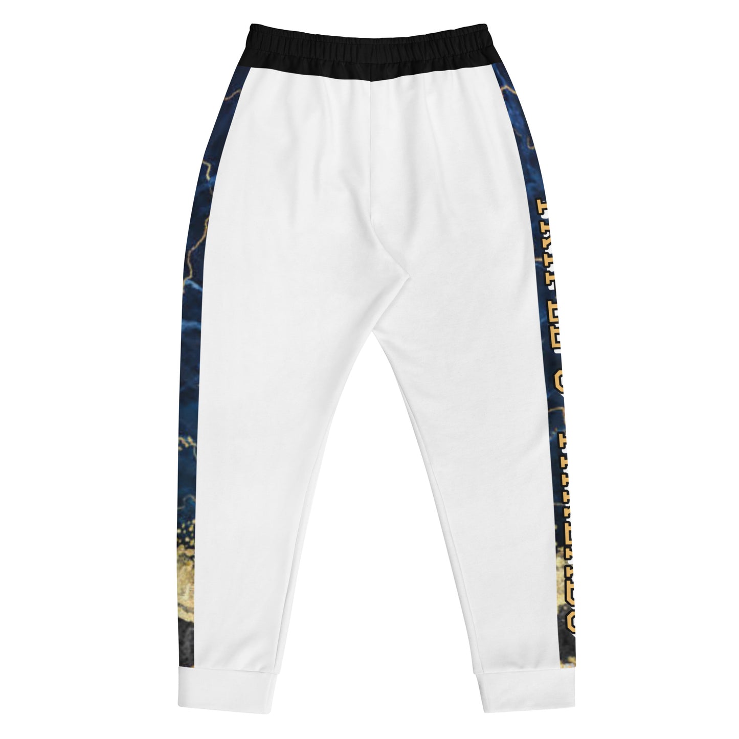 8xquiZit Collection - Tri-color Blue, Gold, & White T8T Men's Joggers - White