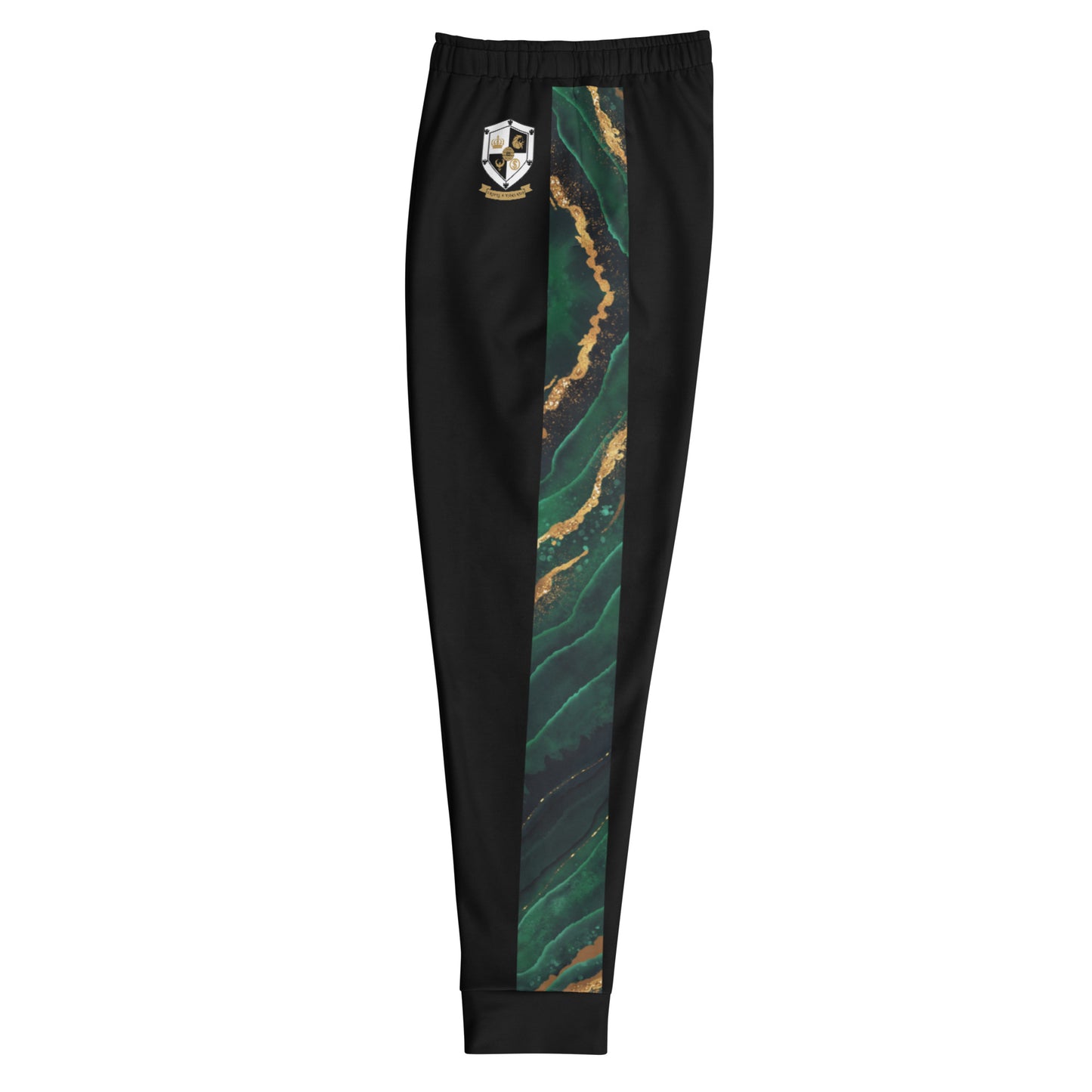 8xquiZit Collection T8T Emerald Green N Gold Men's Joggers - Black