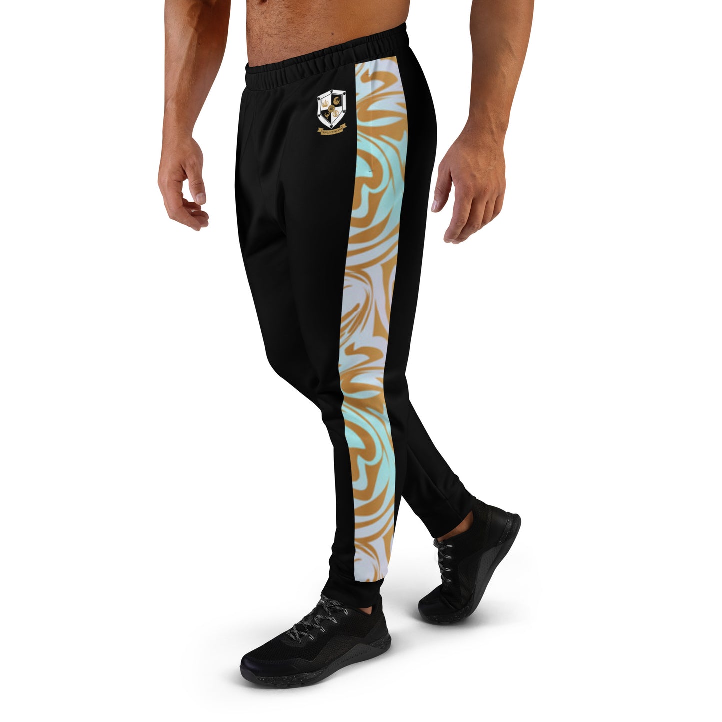 8xquiZit Collection T8T Pynk N Turq Jungle Luv Men's Joggers -Black