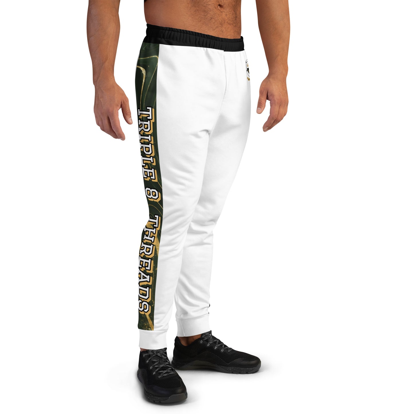 8xquiZit Collection T8T Green Luxury Men's Joggers - White