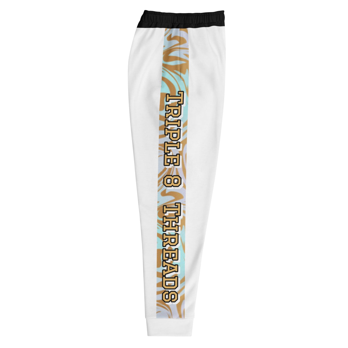 8xquiZit Collection T8T Pynk N Turq Jungle Luv Men's Joggers - White