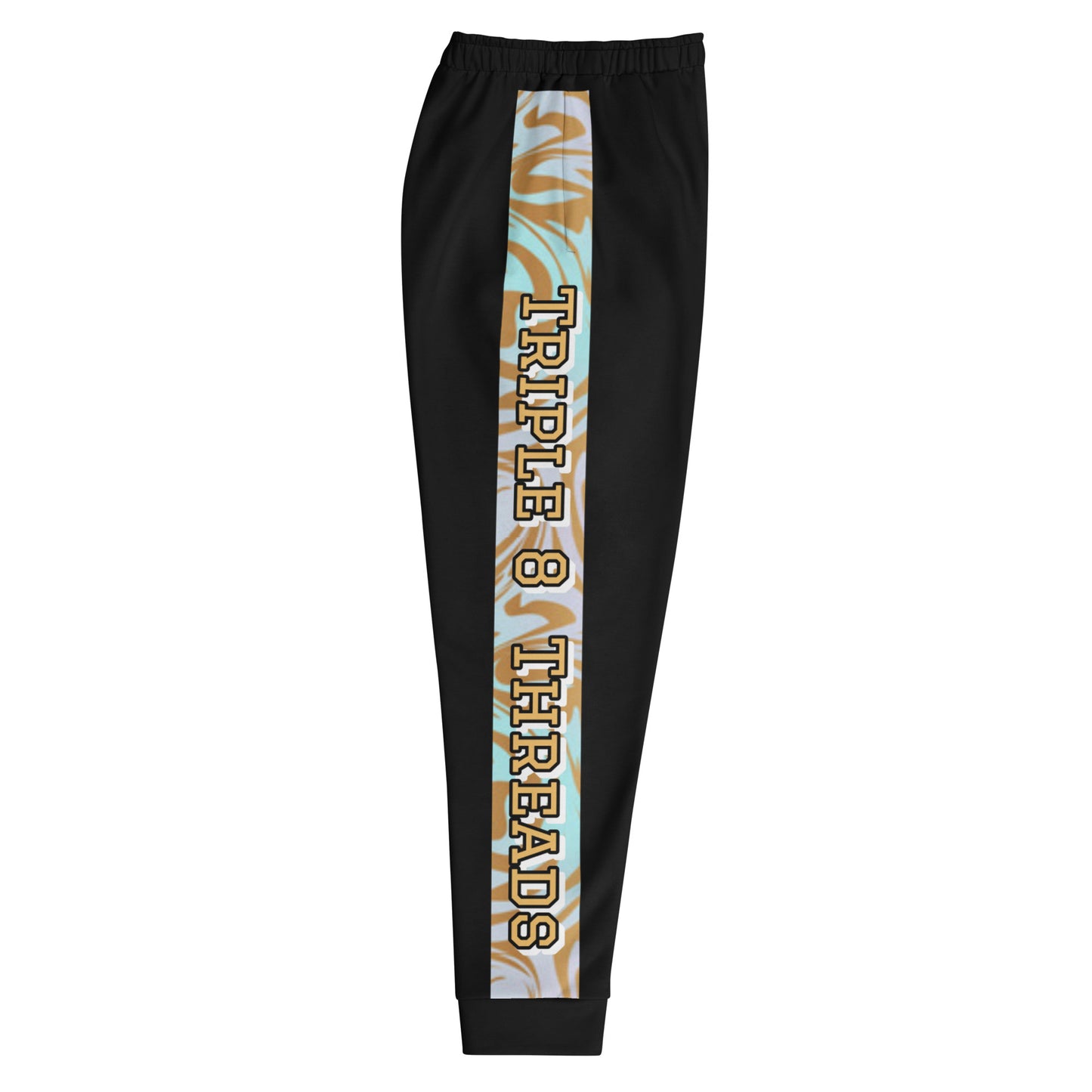 8xquiZit Collection T8T Pynk N Turq Jungle Luv Men's Joggers -Black
