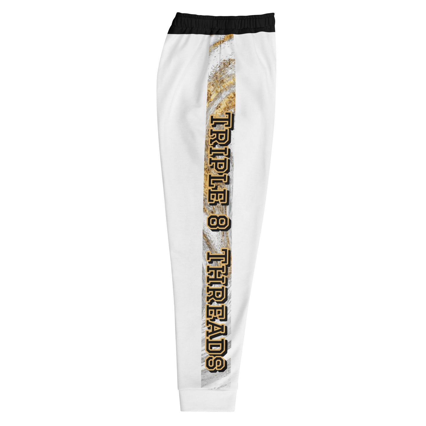 8xquiZit Collection T8T White Marble Men's Joggers - White