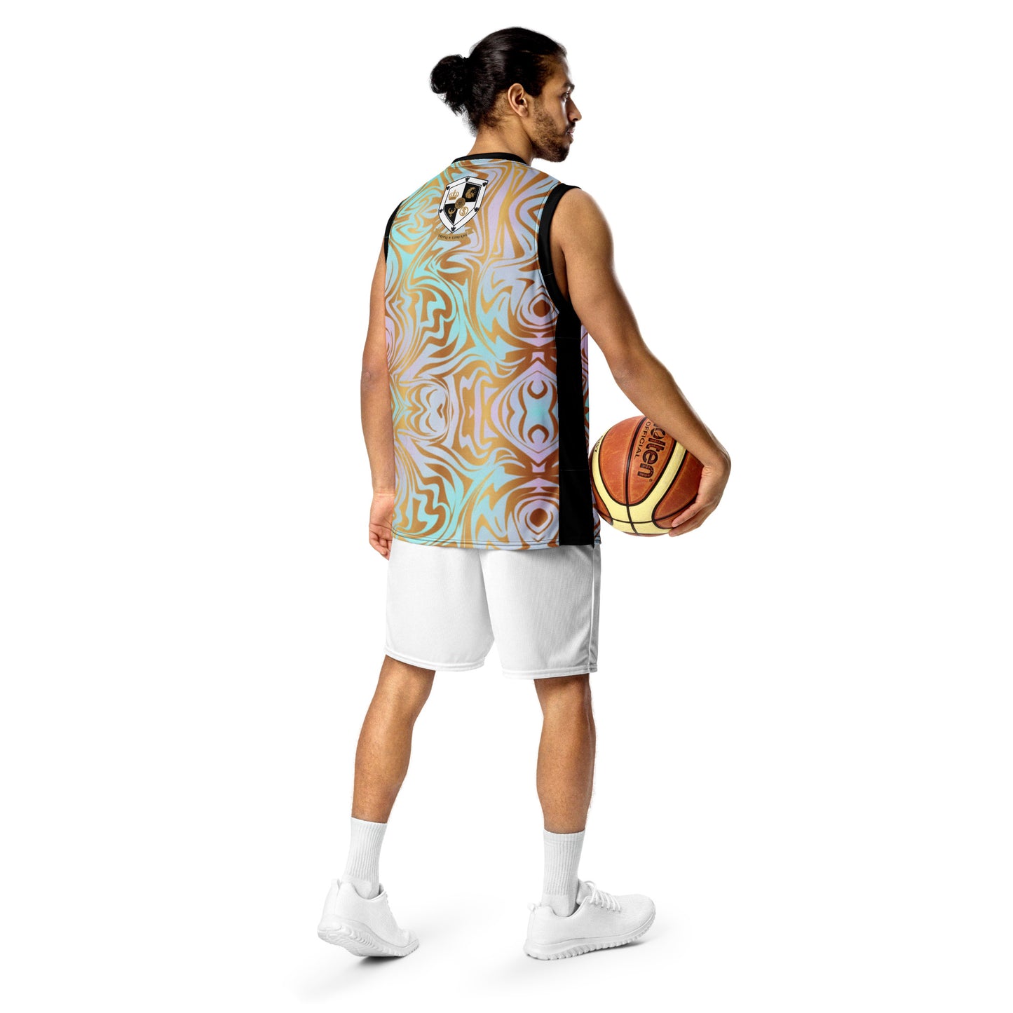 8xquiZit Collection T8T Pynk N Turq Jungle Luv Unisex Basketball Jersey