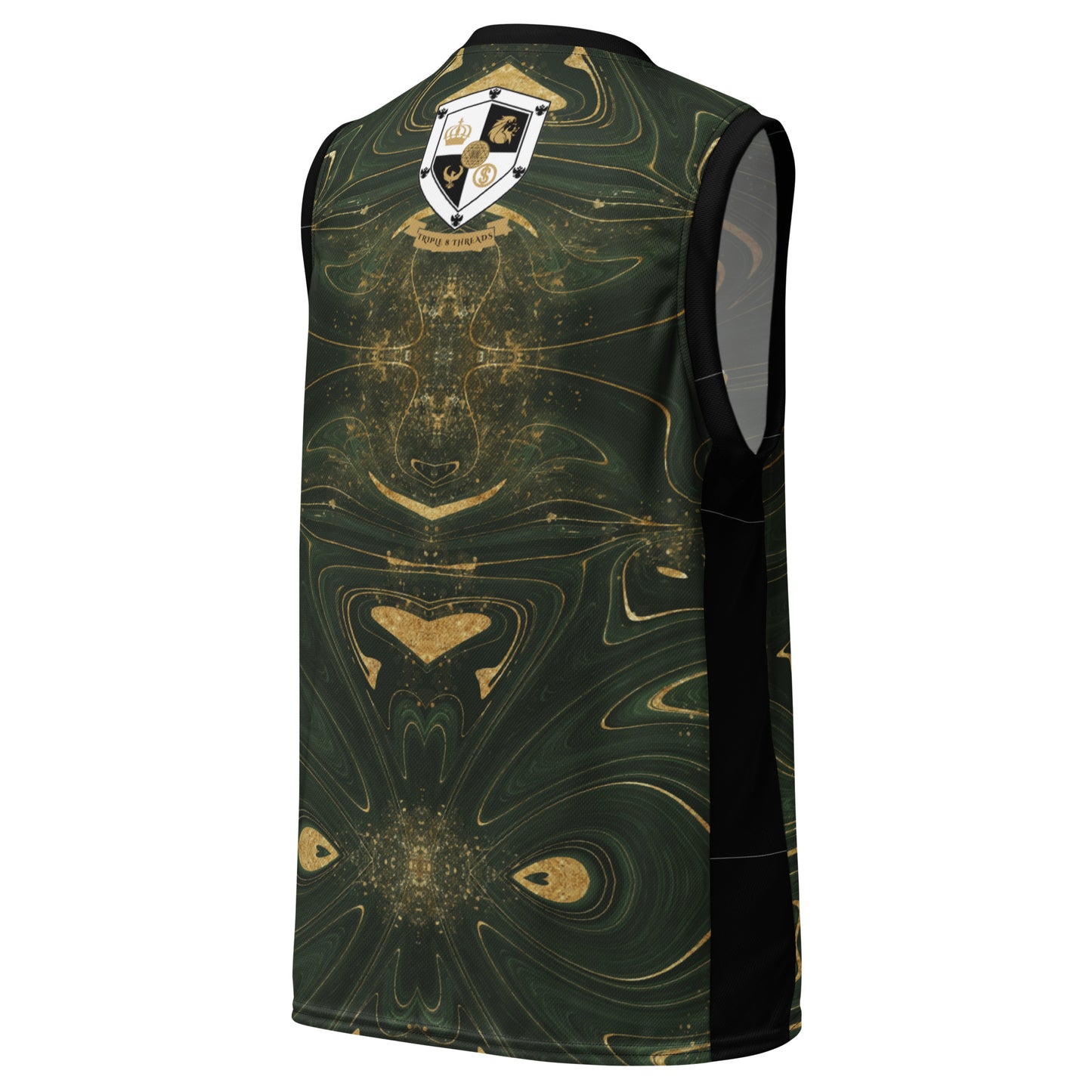 8xquiZit Collection - Green Luxury Marble Unisex Basketball Jersey