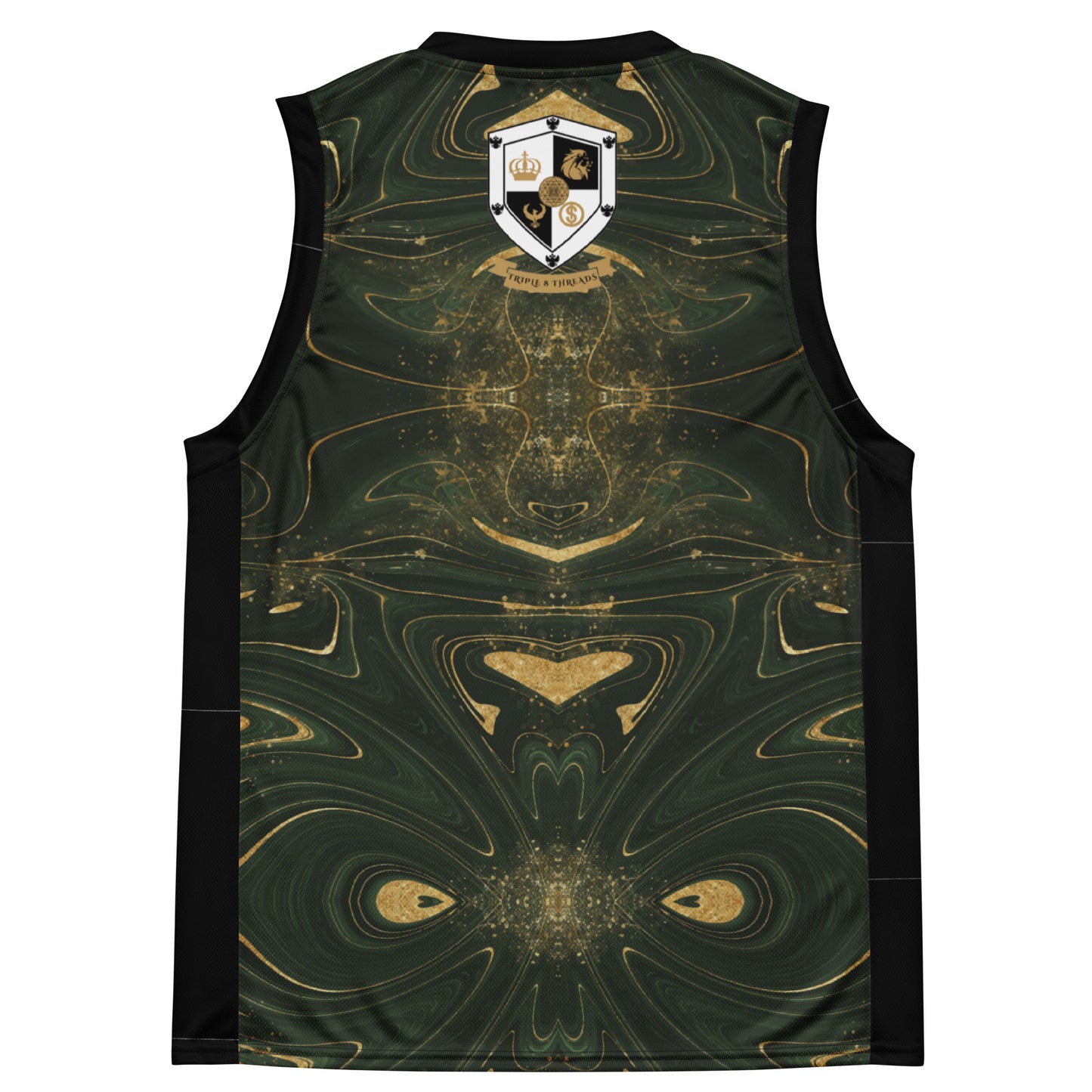 8xquiZit Collection - Green Luxury Marble Unisex Basketball Jersey