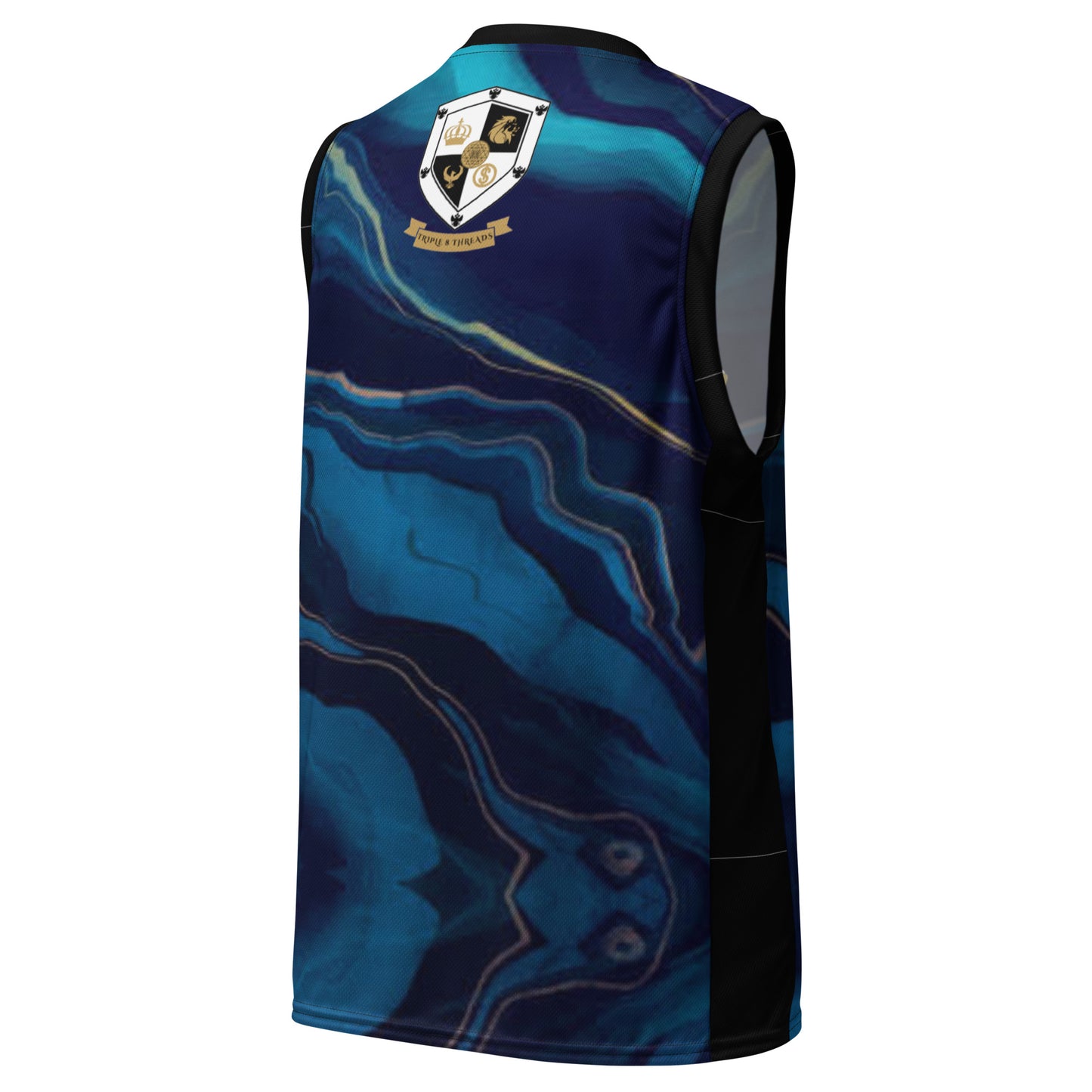 8xquiZit Collection - Ocean Viewz Blue Marble Unisex Basketball Jersey