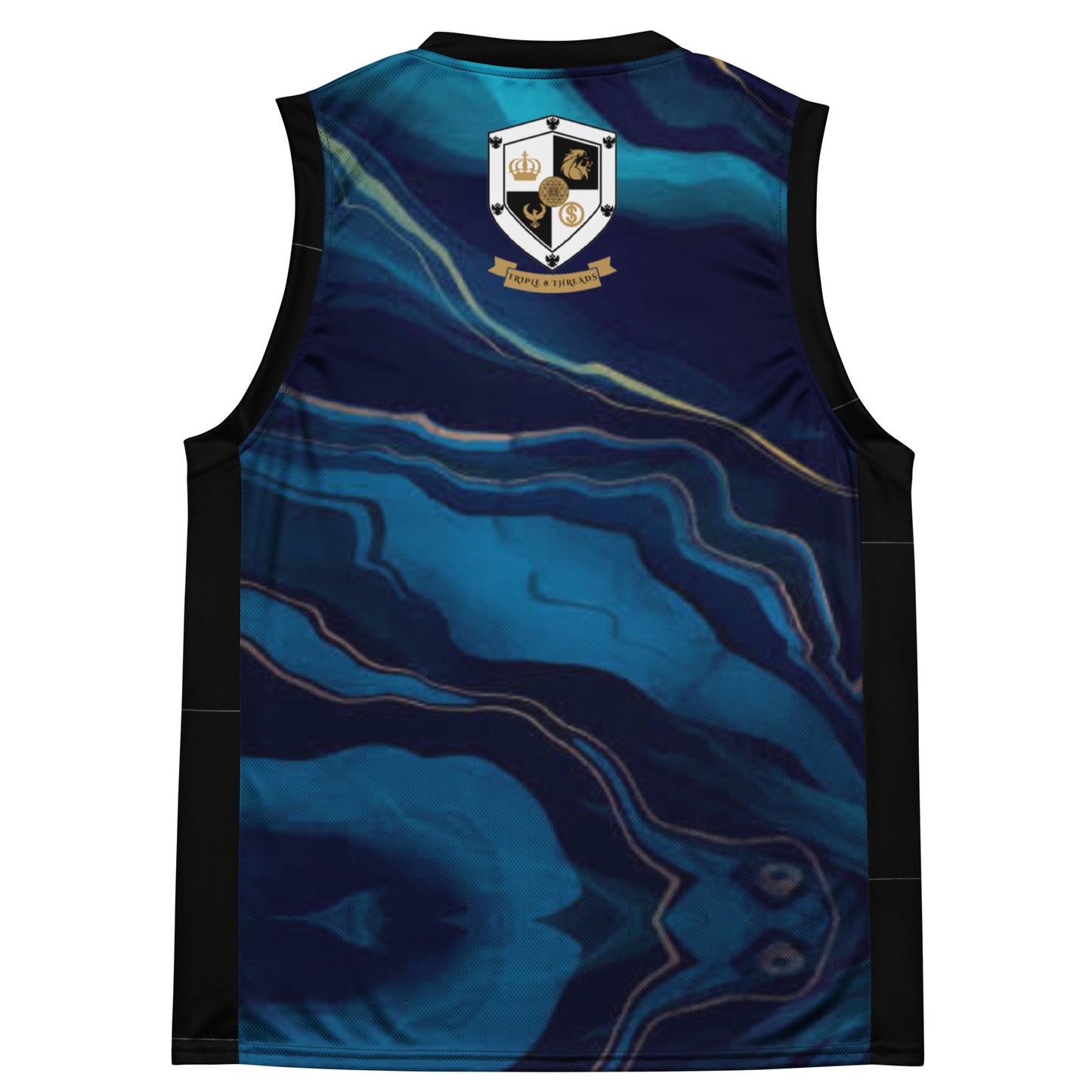 8xquiZit Collection - Ocean Viewz Blue Marble Unisex Basketball Jersey