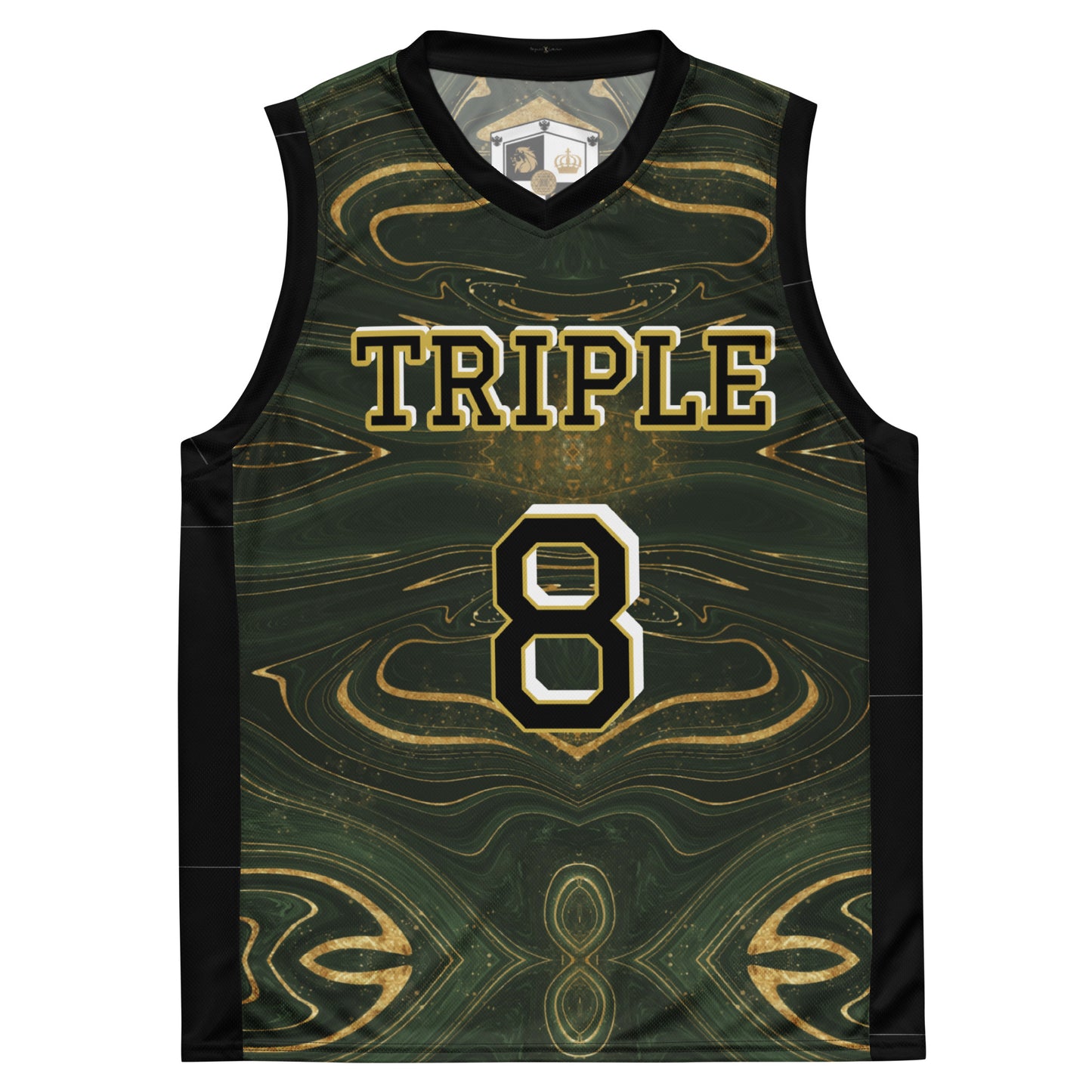 8xquiZit Collection - Green Luxury Marble Unisex Basketball Jersey