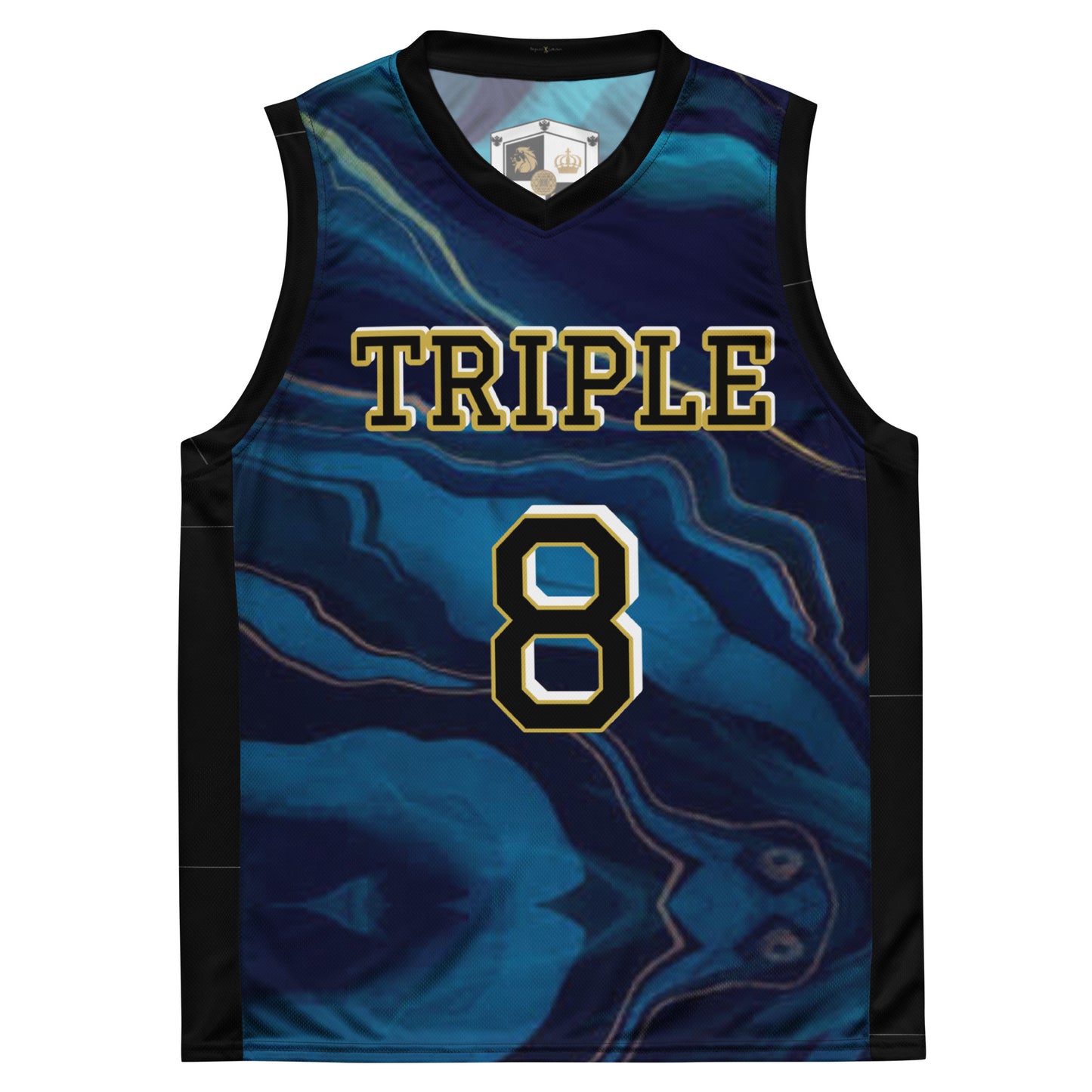 8xquiZit Collection - Ocean Viewz Blue Marble Unisex Basketball Jersey