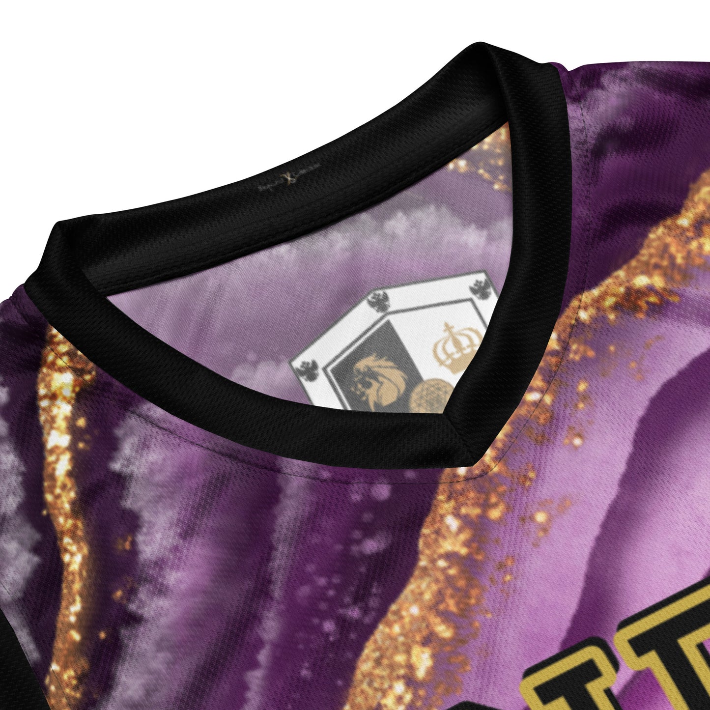 8xquiZit Collection T8T Royal Purple N Gold Marble Unisex Basketball Jersey