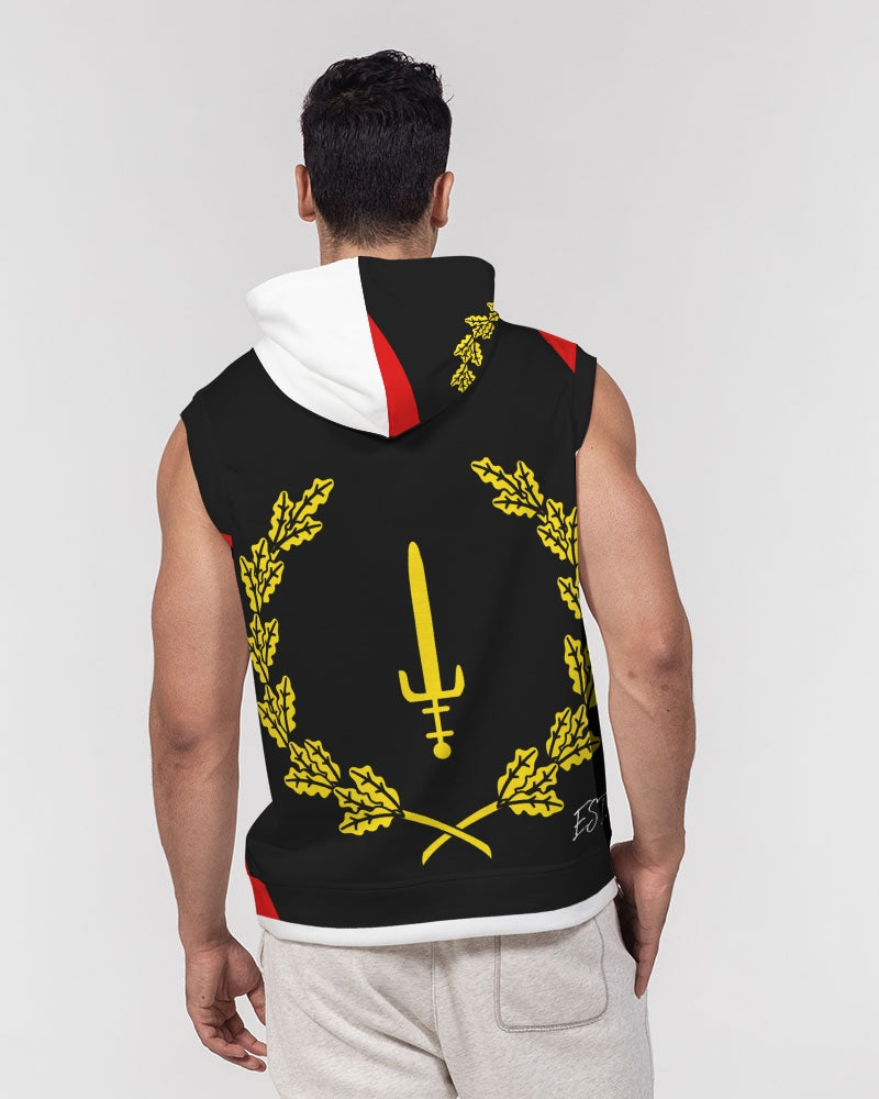 Black American Heritage Flag Men's Premium Heavyweight Sleeveless Hoodie