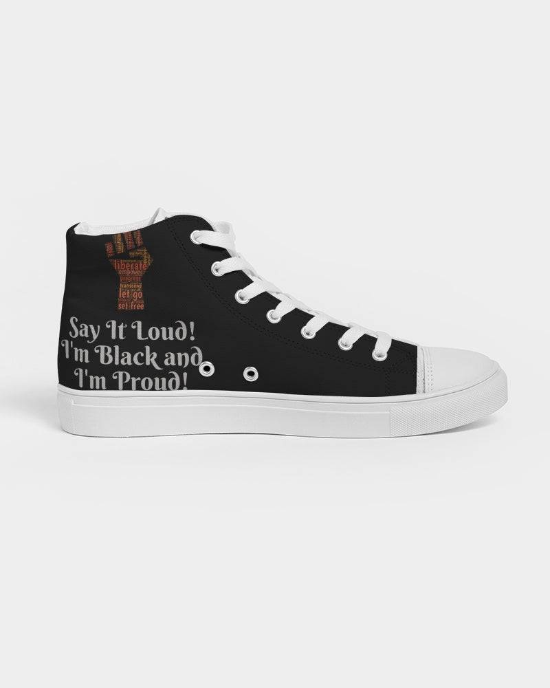 Ankh Motherland Drip- Gold Kicks Men's Hightop Canvas Shoe