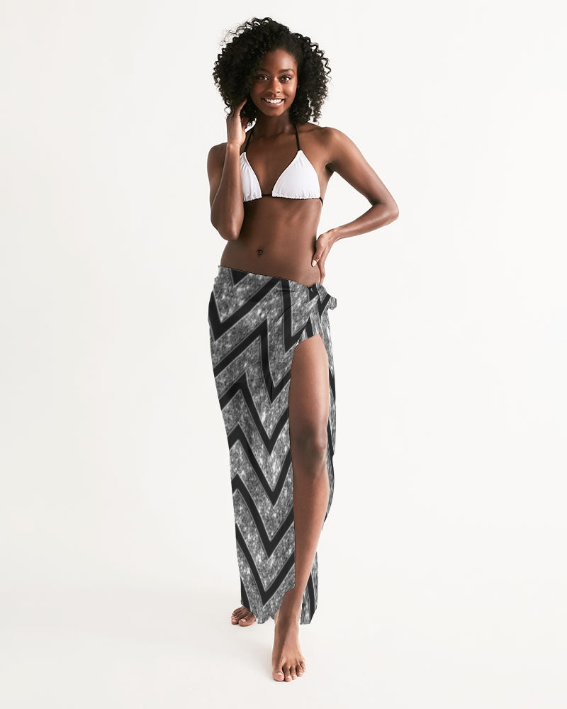Silver n Black Coruscate Swim Cover Up