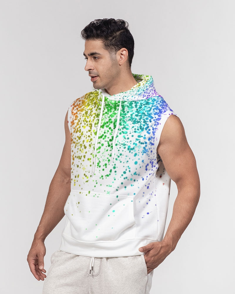 Rainbow Coruscate 2 Men's Premium Heavyweight Sleeveless Hoodie