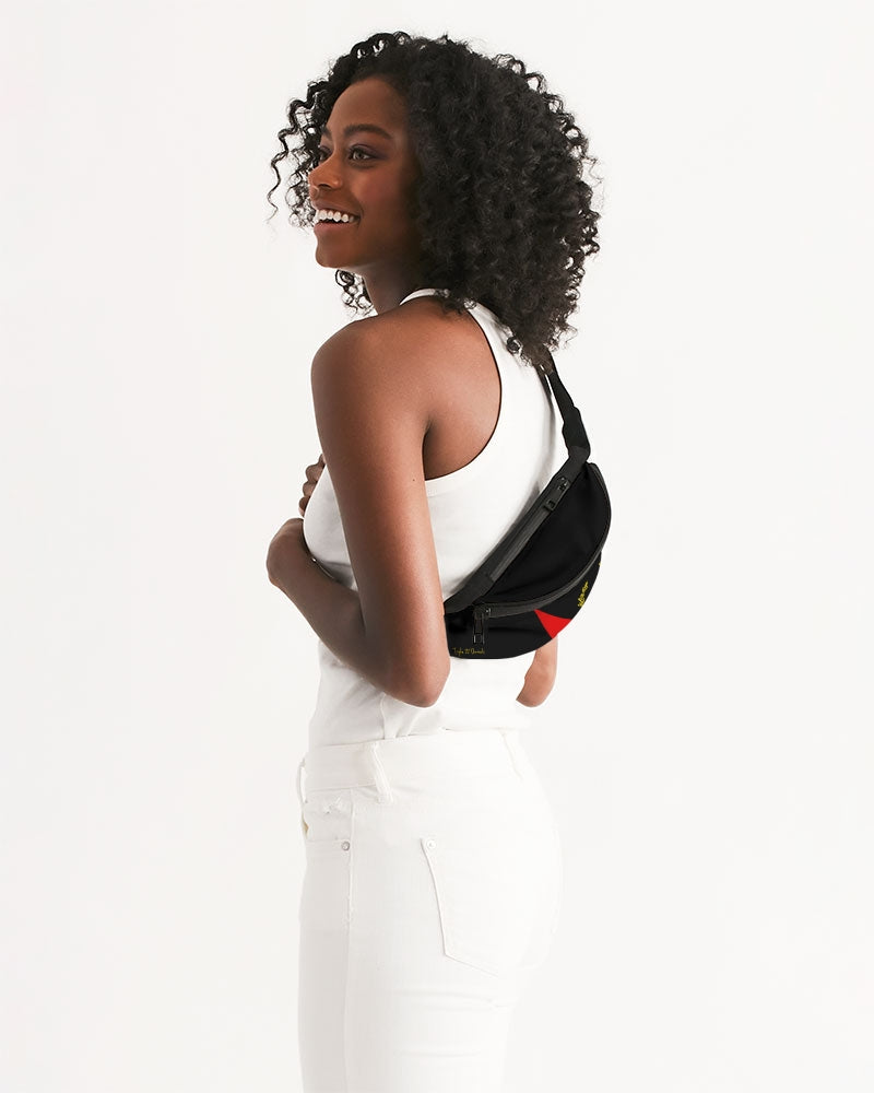 Black American Heritage Flag Crossbody Sling Bag