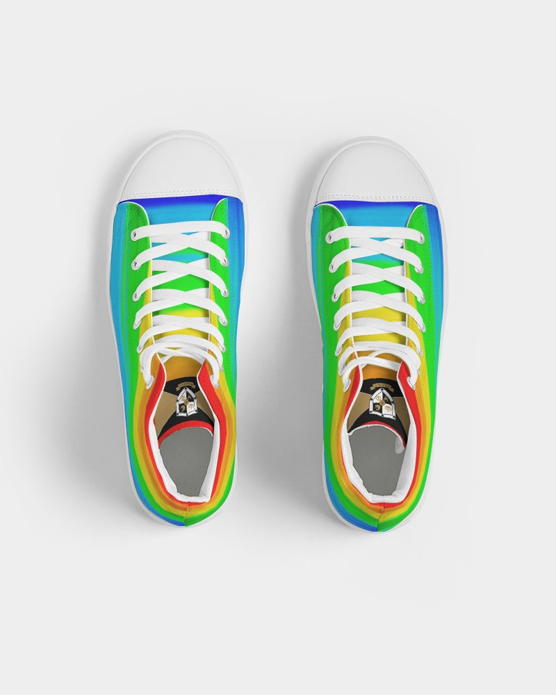 Pride 2022 Men's Painted Rainbow Hightop Canvas Shoe