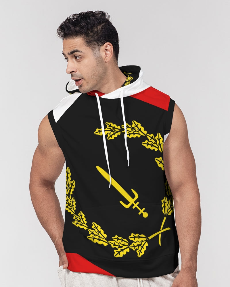 Black American Heritage Flag Men's Premium Heavyweight Sleeveless Hoodie