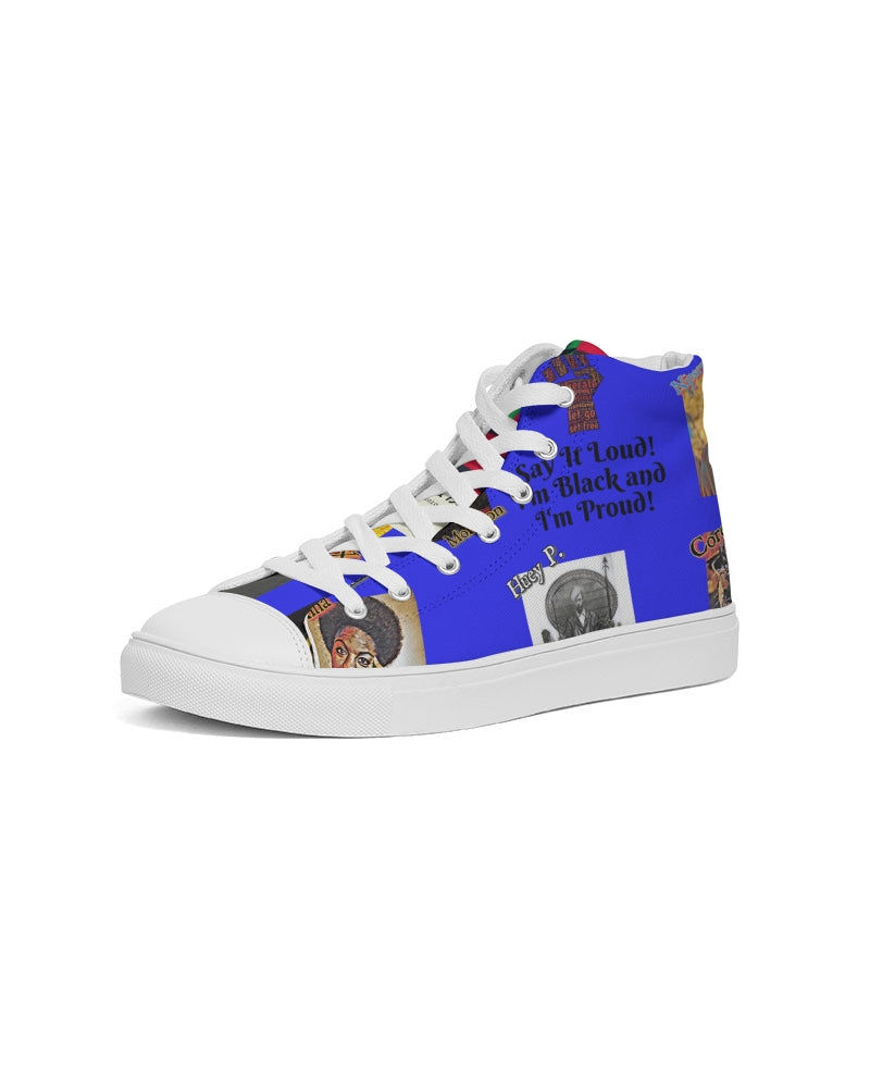 The Knowledge - Blue Kicks Men's Hightop Canvas Shoe