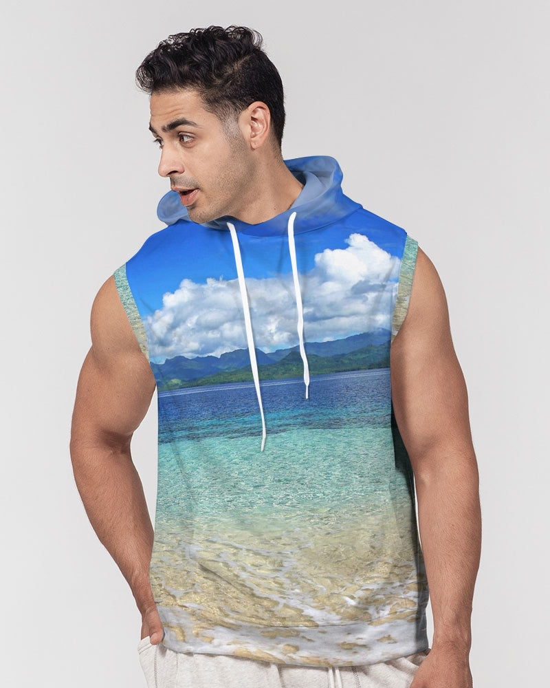 Beach 1 Men's Premium Heavyweight Sleeveless Hoodie