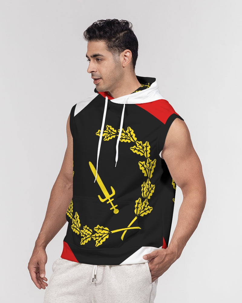 Black American Heritage Flag Men's Premium Heavyweight Sleeveless Hoodie