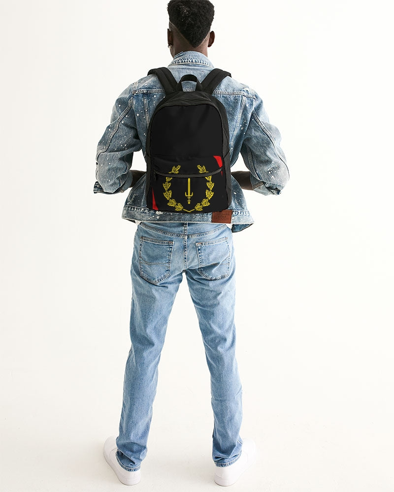 Black American Heritage Flag Small Canvas Backpack