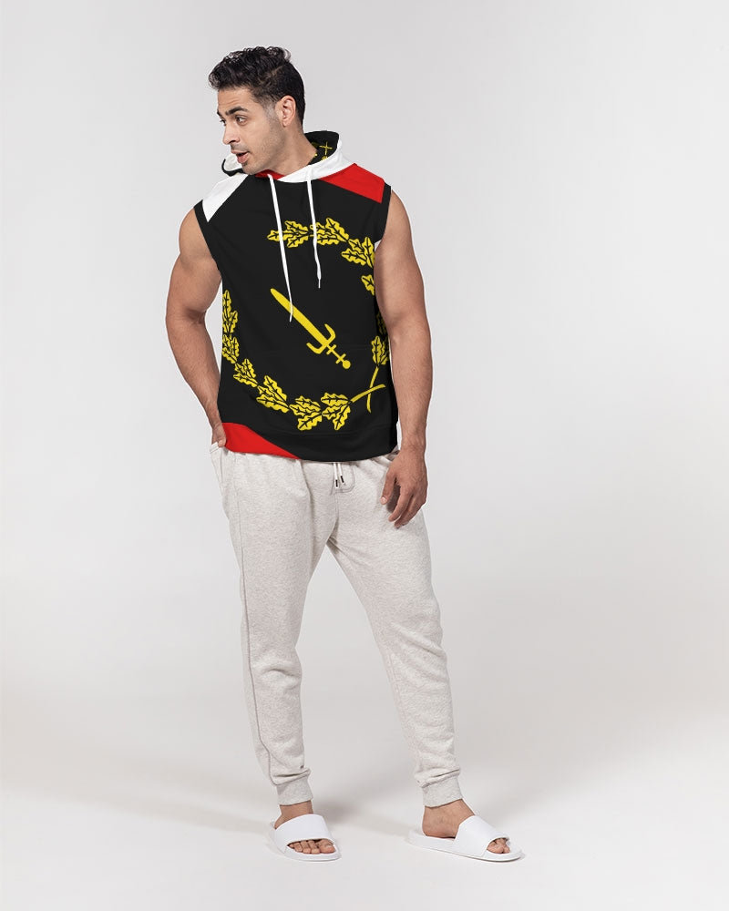 Black American Heritage Flag Men's Premium Heavyweight Sleeveless Hoodie