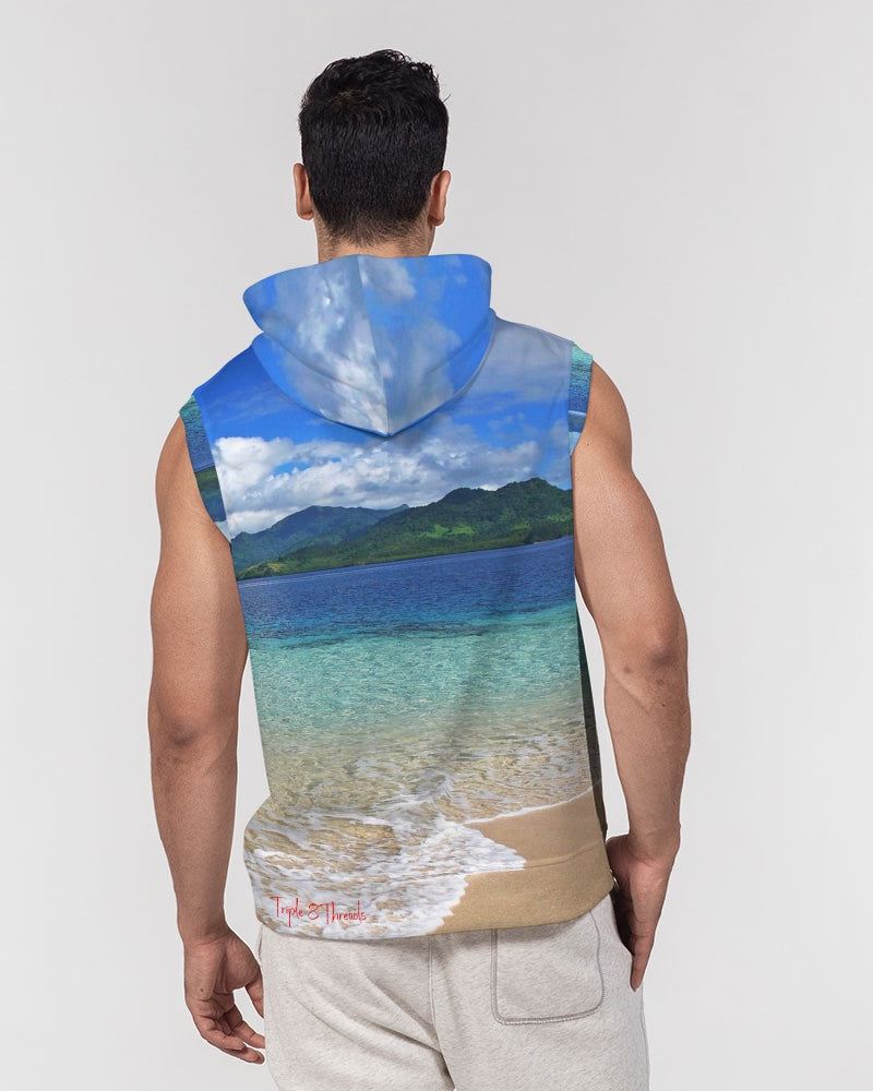 Beach 1 Men's Premium Heavyweight Sleeveless Hoodie
