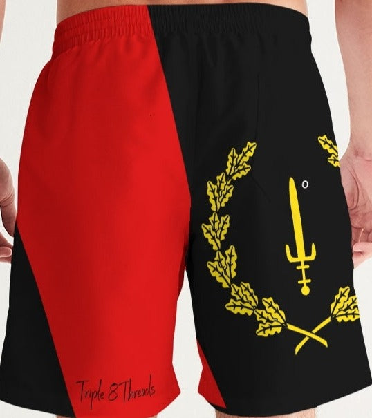 Black American Heritage Flag Men's Swim Trunk