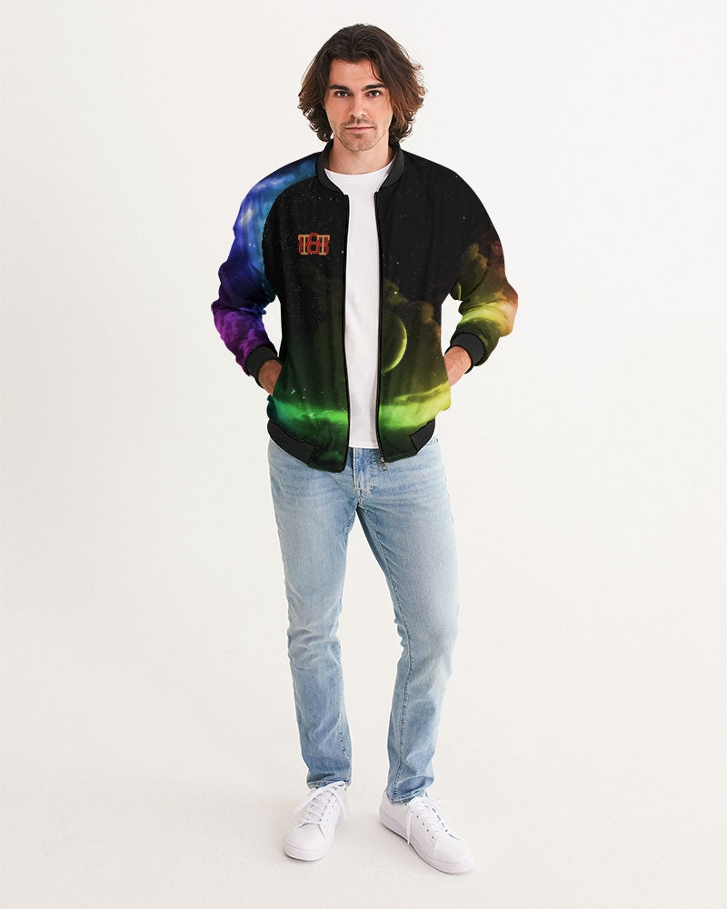 Pride 2022 Men's Rainbow Clouds Bomber Jacket