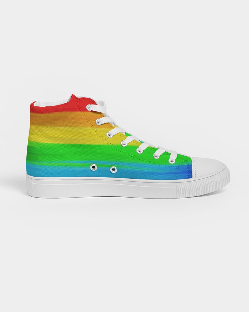 Pride 2022 Men's Painted Rainbow Hightop Canvas Shoe