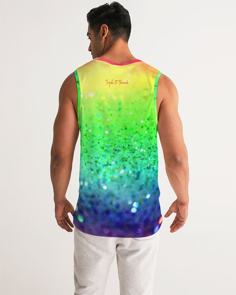 Rainbow Faded Coruscate Men's Sports Tank