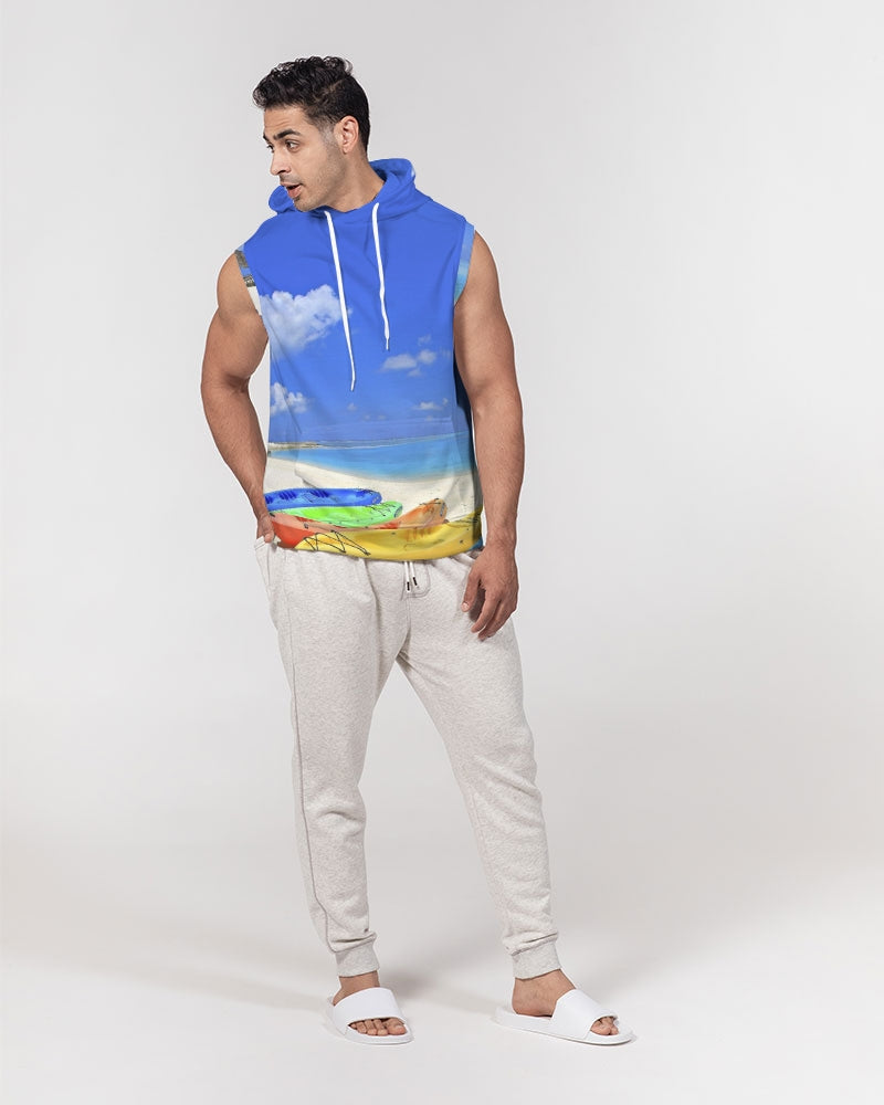 Beach Kayak Men's Premium Heavyweight Sleeveless Hoodie