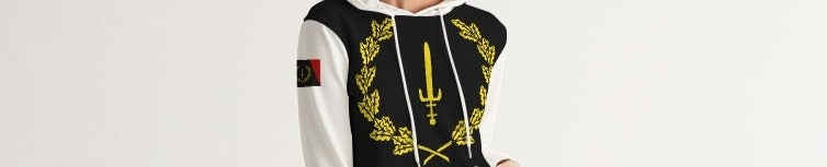 Black American Heritage Flag Women's Cropped Hoodie