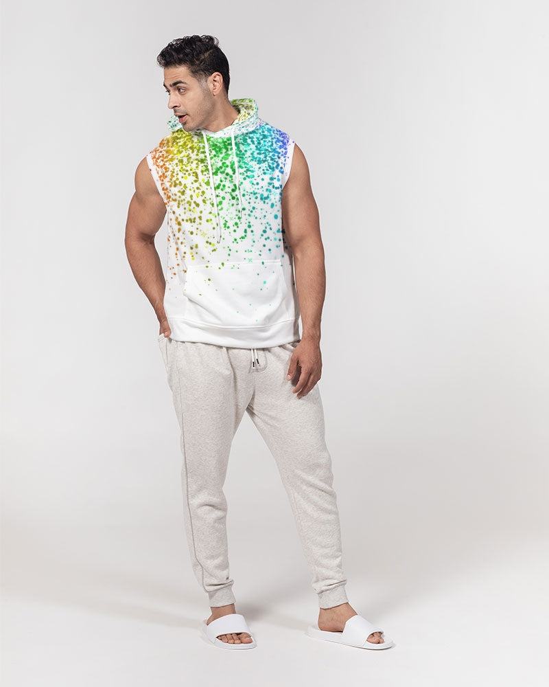 Rainbow Coruscate 2 Men's Premium Heavyweight Sleeveless Hoodie