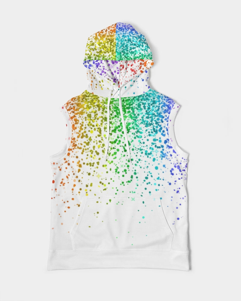Rainbow Coruscate 2 Men's Premium Heavyweight Sleeveless Hoodie