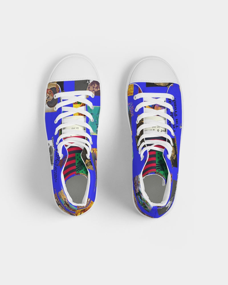 The Knowledge - Blue Kicks Men's Hightop Canvas Shoe