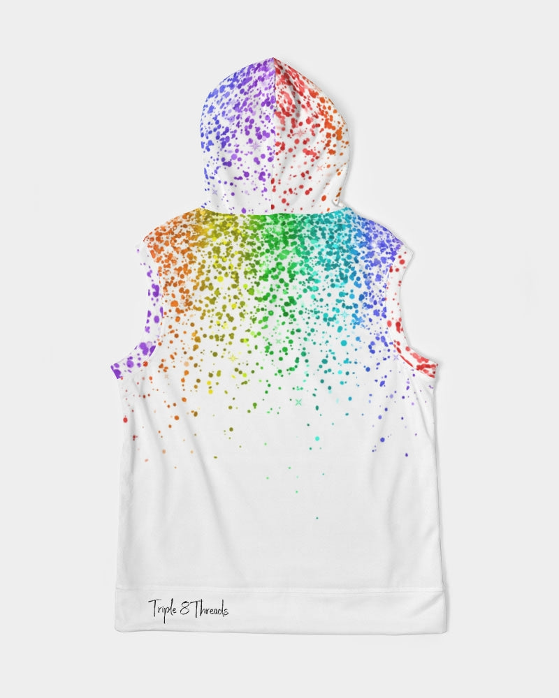 Rainbow Coruscate 2 Men's Premium Heavyweight Sleeveless Hoodie