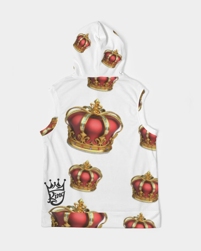 King Crown 1 Men's Premium Heavyweight Sleeveless Hoodie