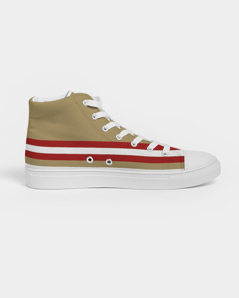 T8T Prosperity Shield - San Fran Strips Men's Hightop Canvas Shoe